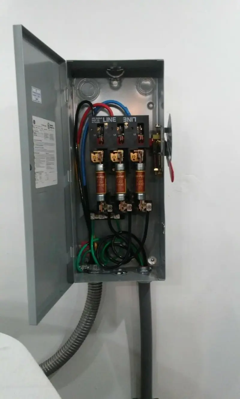 Three-phase disconnect switch installed for Electrical Wiring & Rewiring in Valley