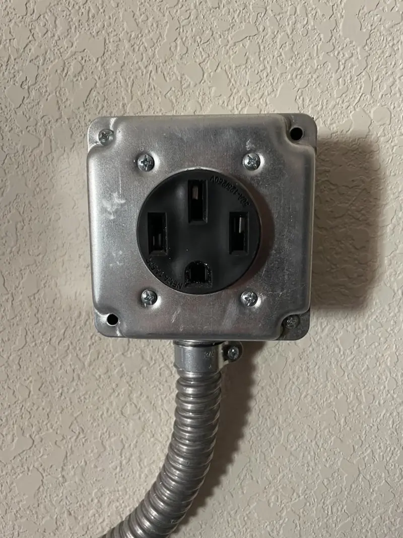 NEMA 14-50 outlet installed for Electrical Panel Upgrade in Valley